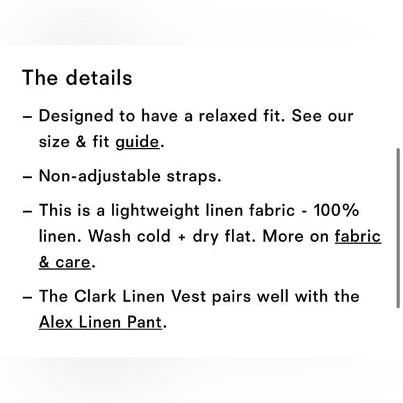 BNWOT Reformation Clark Linen Vest in Oatmeal XS - Picture 10 of 11